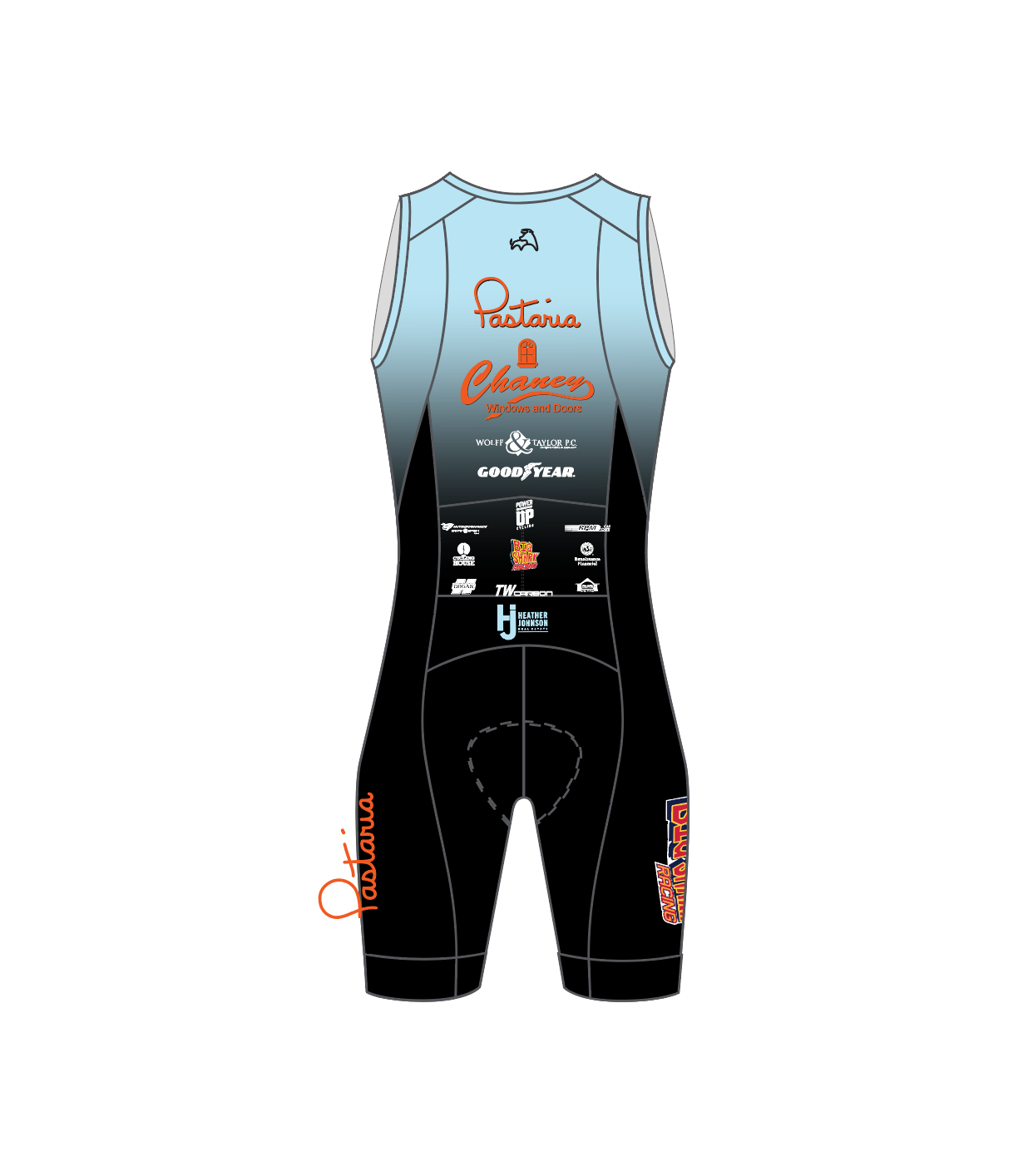 Pastaria - Chaney Windows and Doors p/b Big Shark Racing Sleeveless Trisuit